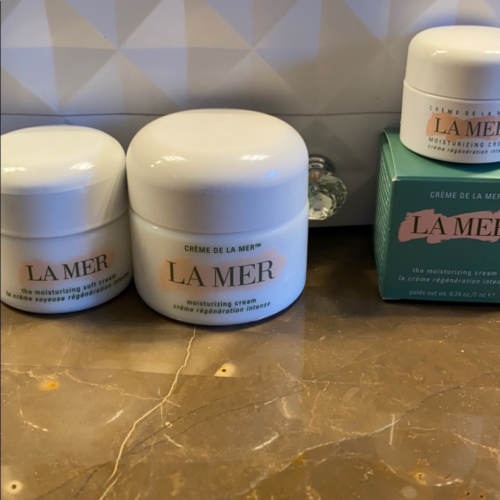A lot (3) of empty Lamer classic cream jar